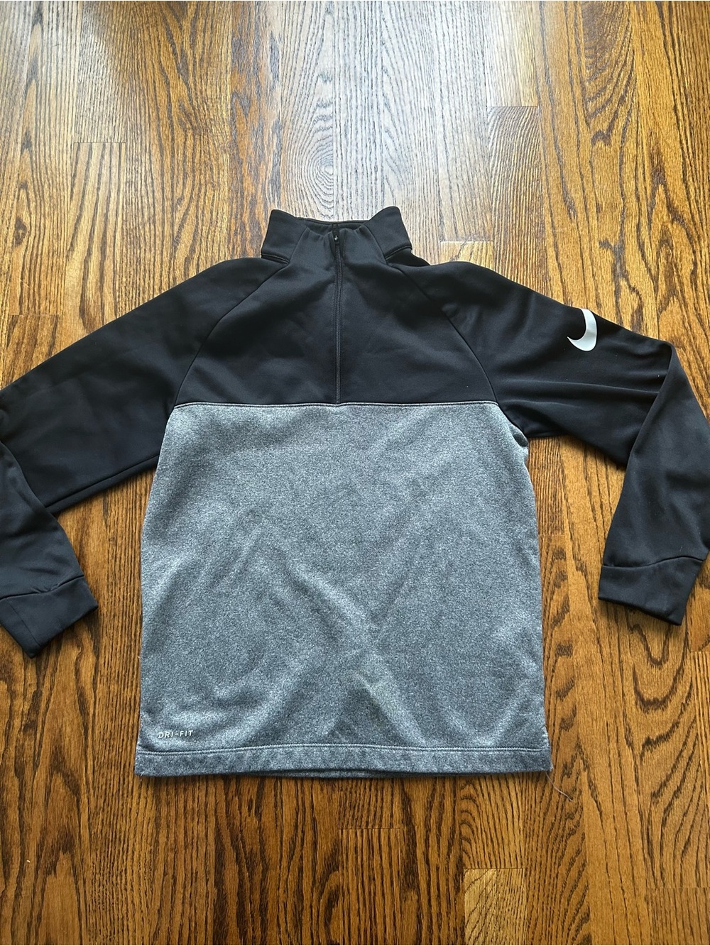 Nike Half-Zip Dri-FIT Pullover - Black & Heather Gray